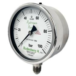 Bourdon Tube Pressure Gauge, Hydrogen (H2) Service