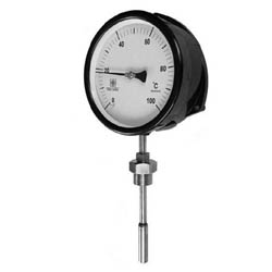 Liquid Expansion Thermometer, Rigid Stem Liquid in Steel, Surface and Flush Mounting
